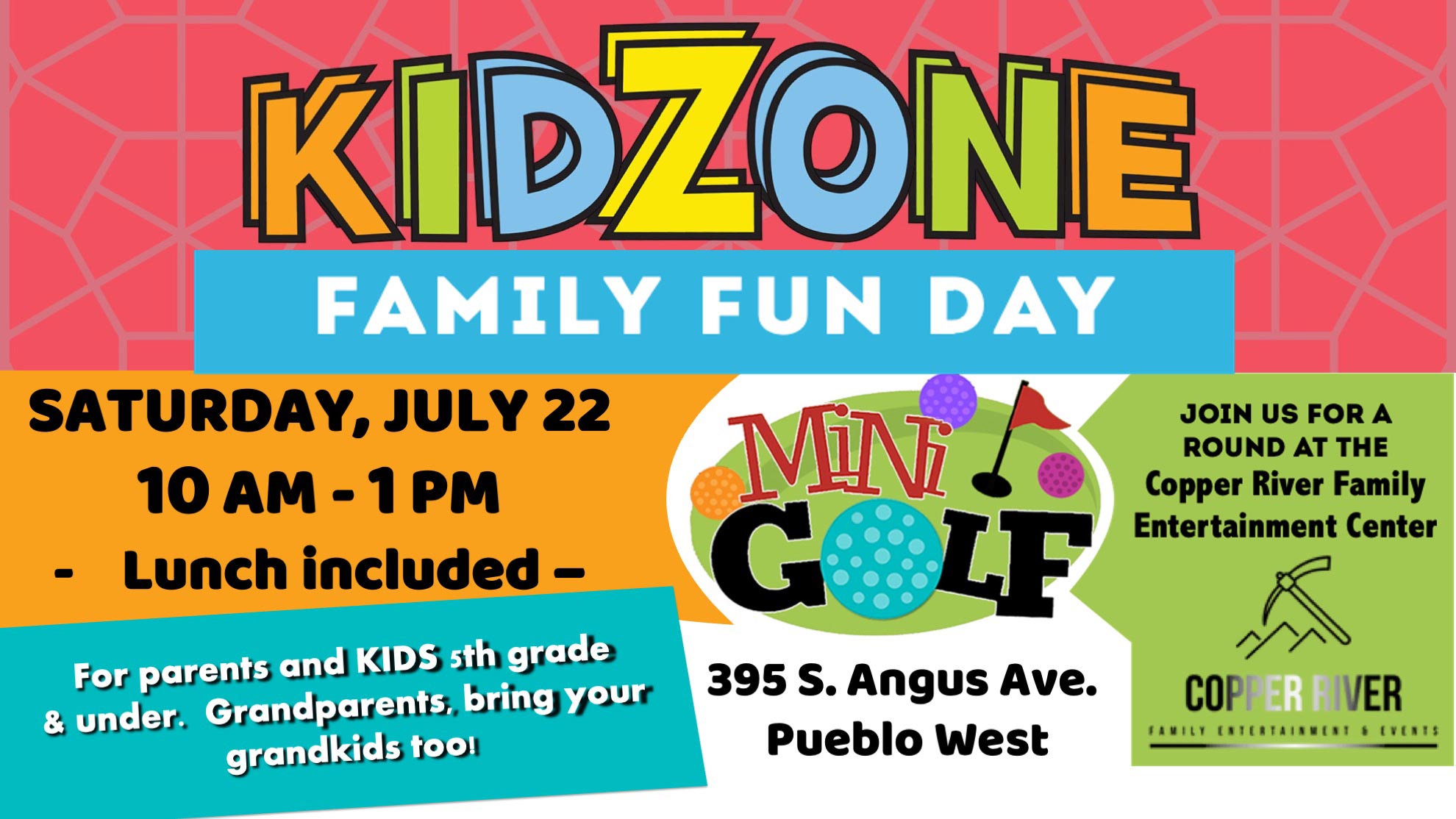 KidZone Family Fun Day at Copper River Mini Golf