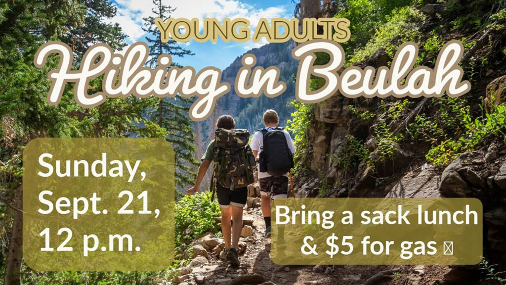 AGF Young Adults, Hiking in Beulah. Saturday, September 21. 12 p.m. 